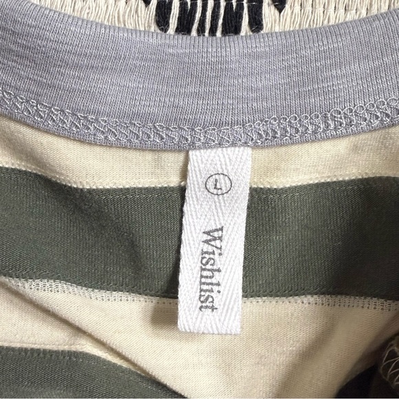 Wishlist Green and Cream Striped Short Sleeve Tee - Picture 4 of 7
